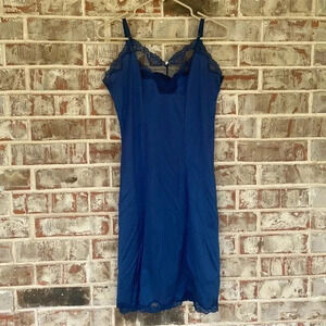 Belle Fleur Navy Lace Full Slip